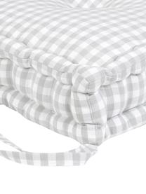 Coussin de chaise Karolin, Gris clair, blanc crème