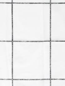 Karierter Baumwollperkal-Kissenbezug Juna, 65 x 65 cm, Webart: Perkal Fadendichte 180 TC, Weiss & Schwarz, B 65 x L 65 cm
