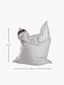 Pouf sacco grande Scuba, Rivestimento: 100% polipropilene resist, Grigio chiaro, Larg. 130 x Alt. 170 cm