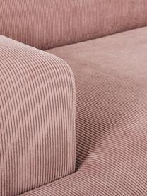 Cord-Sofa Melva (3-Sitzer) in Rosa, Bezug: Cord (92% Polyester, 8% P, Gestell: Massives Kiefernholz, Spa, Cord Rosa, B 240 x T 101 cm