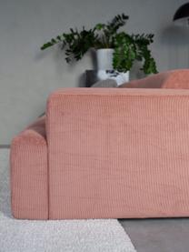 Cord-Sofa Melva (3-Sitzer) in Rosa, Bezug: Cord (92% Polyester, 8% P, Gestell: Massives Kiefernholz, Spa, Cord Rosa, B 240 x T 101 cm