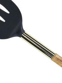 Spatule avec manche en bois d'acacia Lula, Bois d'acacia, plastique, Bois d'acacia, couleur laitonnée, noir, long. 35 cm