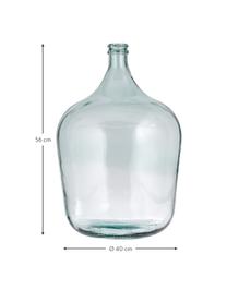 Podlahová váza z recyklovaného skla Beluga, Recyklované sklo, Svetlomodrá, Ø 40 x V 56 cm