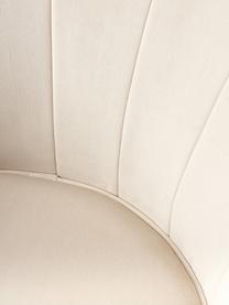 Sametové koktejlové křeslo Oyster, Krémově bílá, Š 81 cm, H 78 cm