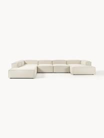 Modulare Wohnlandschaft Lennon, Bezug: 100 % Polyester Der strap, Gestell: Massives Kiefernholz FSC-, Webstoff Off White, B 418 x T 269 cm, Eckteil links