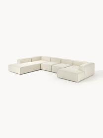 Sofá rinconera modular Lennon, Tapizado: 100% poliéster Alta resis, Estructura: madera contrachapada de p, Patas: plástico Este producto es, Tejido Off White, An 418 x F 269 cm, chaise longue izquierda