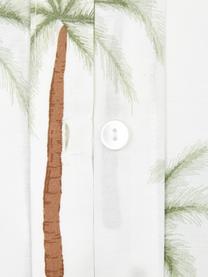 Perkale kussenslopen Martha van biologisch katoen met palmboom print, 2 stuks, Weeftechniek: perkal Draaddichtheid 180, Wit, groen, bruin, B 40 x L 80 cm