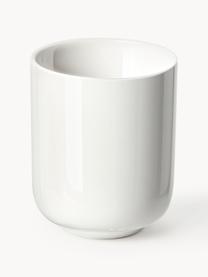 Tazze caffè in porcellana Nessa 4 pz, Porcellana a pasta dura di alta qualità smaltata, Bianco latte lucido, Ø 8 x Alt. 10 cm, 200 ml