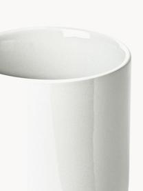Tazze caffè in porcellana Nessa 4 pz, Porcellana a pasta dura di alta qualità smaltata, Bianco latte lucido, Ø 8 x Alt. 10 cm, 200 ml