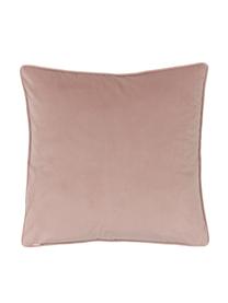 Housse de coussin velours 40x40 Blossom, 100 % velours de polyester, Vieux rose, 45 x 45 cm