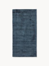 Ručně tkaný viskózový koberec Jane, Tmavě modrá, Š 160 cm, D 230 cm (velikost M)