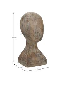 Dekorácia Head, Polymérová živica, Hnedá, Š 15 x V 30 cm
