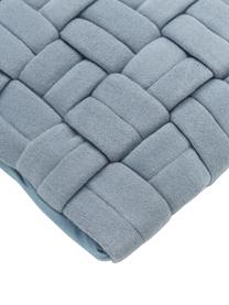 Housse de coussin tissé 40x40 bleu Norman, Bleu, larg. 40 x long. 40 cm