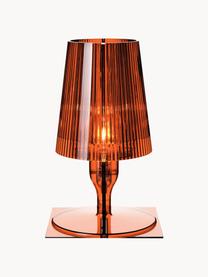 Kleine LED tafellamp Take, Lamp: kunststof, Terracotta, transparant, B 19 x H 31 cm