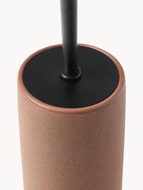 Scopino wc Leibi, Contenitore: gres, Manico: plastica, Terracotta, Ø 10 x Alt. 35 cm