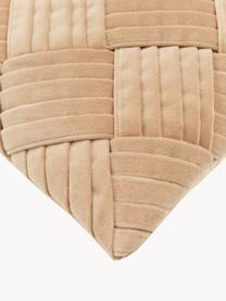 Housse de coussin en velours Sina, Velours (100 % coton), Ocre, larg. 30 x long. 50 cm