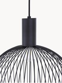 Lampa wisząca z metalu Aver, Czarny, Ø 30 x W 35 cm
