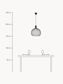 Hanglamp Aver van metaal, Lampenkap: gelakt staal, Zwart, Ø 30 x H 35 cm