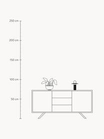 Lámpara de mesa regulable LED Ray, con puerto USB, Metal recubierto, Negro, Ø 22 x Al 24 cm