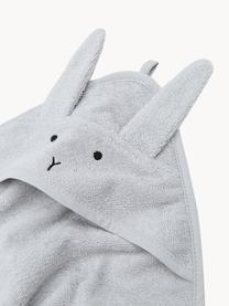 Asciugamano per bambini Albert Rabbit, 100% cotone organico (spugna di cotone), certificato GOTS, Grigio, Larg. 70 x Lung. 70 cm
