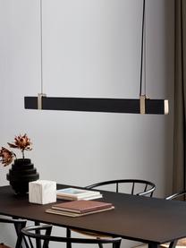 LED hanglamp Lilt, Lampenkap: gecoat metaal, Baldakijn: gecoat metaal, Zwart, 115 x 10 cm