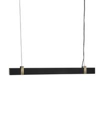 LED hanglamp Lilt, Lampenkap: gecoat metaal, Baldakijn: gecoat metaal, Zwart, 115 x 10 cm