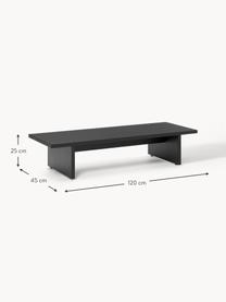 Niedriger Holz-Couchtisch Dako, Schwarz, B 120 x H 25 cm