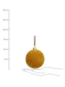 Bombka z aksamitu Elvien, 6 szt., Żółty, Ø 10 cm