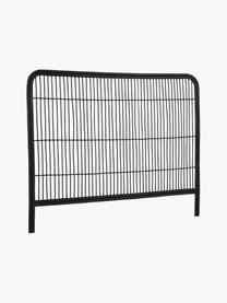 Rattan-Kopfteil Nago, Rattan, Schwarz, B 185 x H 154 cm