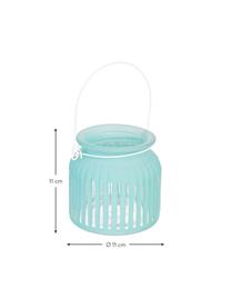 Bougeoir pour bougies chauffe-plat en verre turquoise Claire, Turquoise, Ø 11 cm x haut. 11 cm