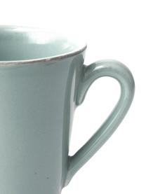 Tazas de café Constance, 2 uds., estilo rústico, Gres, Turquesa, Ø 9 x Al 10 cm, 250 ml