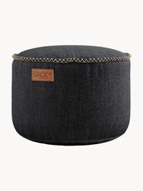 Pouf de jardin Cobana, Tissu anthracite, Ø 50 x haut. 35 cm