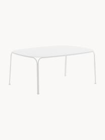 Table basse de jardin Hiray, Acier galvanisé, laqué, Blanc, larg. 90 x prof. 59 cm