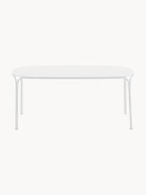 Table basse de jardin Hiray, Acier galvanisé, laqué, Blanc, larg. 90 x prof. 59 cm