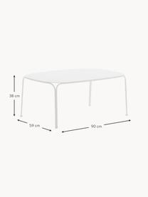 Garten-Couchtisch Hiray, Verzinkter Stahl, lackiert, Weiss, B 90 x T 59 cm