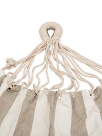 Amaca in cotone con motivo a righe Lazy, Cotone, Bianco, beige, Larg. 100 x Lung. 270 cm