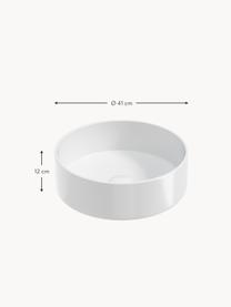 Lavabo encimera de cerámica Orsal, Ø 41 cm, Cerámica, Blanco, Ø 41 x Al 12 cm