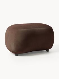 Pouf Alba, Tissu brun foncé, larg. 70 x haut. 42 cm, courbé à gauche