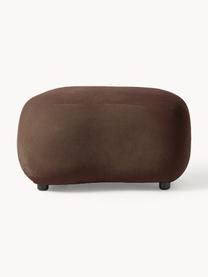 Pouf Alba, Tissu brun foncé, larg. 70 x haut. 42 cm, courbé à gauche