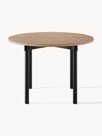 Okrúhly stôl Mavi, Ø 110 cm, Dubové drevo, čierna, Ø 110 cm