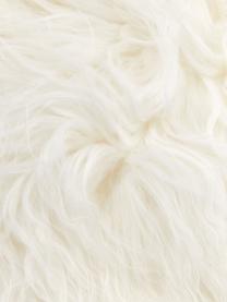Federa arredo in pelle di agnello a pelo lungo riccio bianco Ella, Retro: 100% poliestere, Bianco, Larg. 40 x Lung. 40 cm