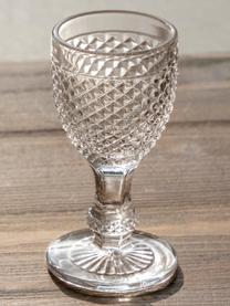 Schnapsgläser Diamond mit Relief, 6 Stück, Glas, Transparent, Ø 5 x H 10 cm