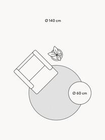 Tappeto rotondo da interno-esterno Miami, 86% polipropilene, 14% poliestere, Grigio, bianco, Ø 200 cm (taglia L)