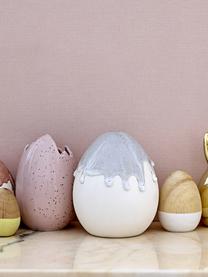 Huevo decorativo Egg, Madera de abedul pintada, Abedul, blanco, Ø 7 x Al 9 cm