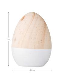 Huevo decorativo Egg, Madera de abedul pintada, Abedul, blanco, Ø 7 x Al 9 cm