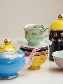 Súprava čajových šálok s podšálkami Grandma, 4 diely, Porcelán, Viac farieb, Súprava s rôznymi veľkosťami