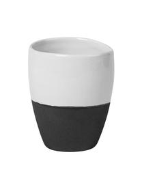 Tasse à espresso mat/brillant, faite main Esrum, 4 pièces, Blanc ivoire, gris-brun, 100 ml