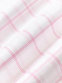 Karierter Baumwoll-Wendebettdeckenbezug Enna, Webart: Renforcé Fadendichte 144 , Weiß, Rosa, B 200 x L 200 cm