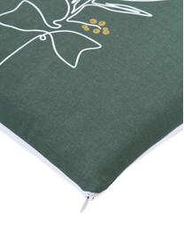Poszewka na poduszkę z bawełny Lines Mistletoe, 100% bawełna, Zielony, S 45 x D 45 cm