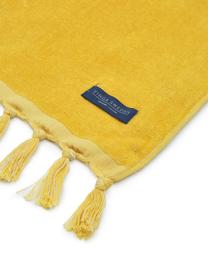 Telo mare con scritta Creating Memories, 100% cotone, certificato GOTS
Qualità media, 450 g/m², Giallo, Larg. 80 x Lung. 180 cm